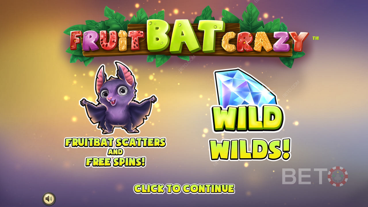 Intro scherm van Fruit Bat Crazy