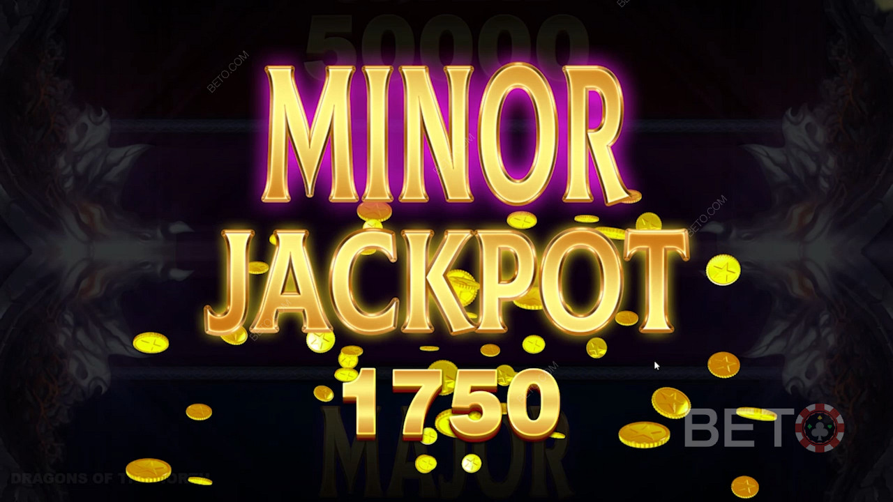 Kleine jackpot winst in Dragons of the North video slot