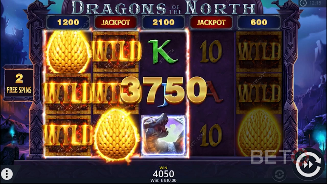 Een grote winst in Dragons of the North video slot