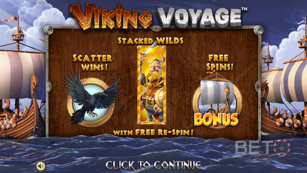 Geniet van verschillende krachtige bonus features en gratis spins in Viking Voyage slot
