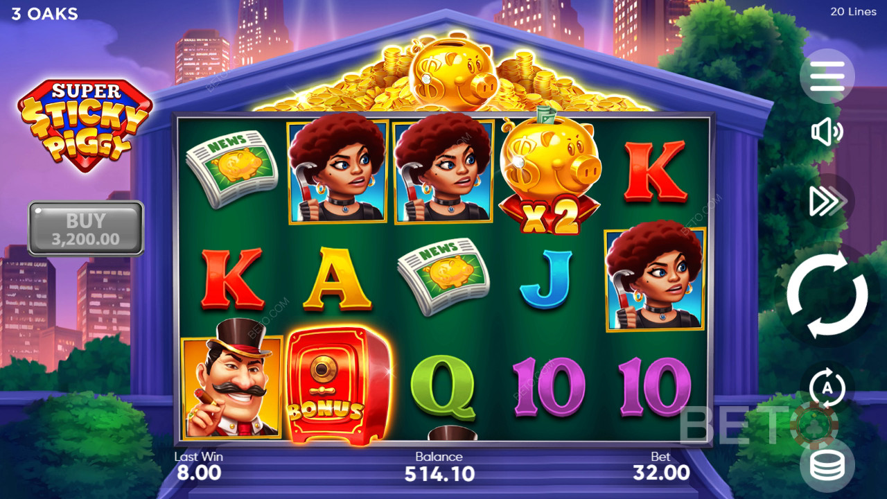 Hoe Super Sticky Piggy van 3 Oaks Gaming te spelen