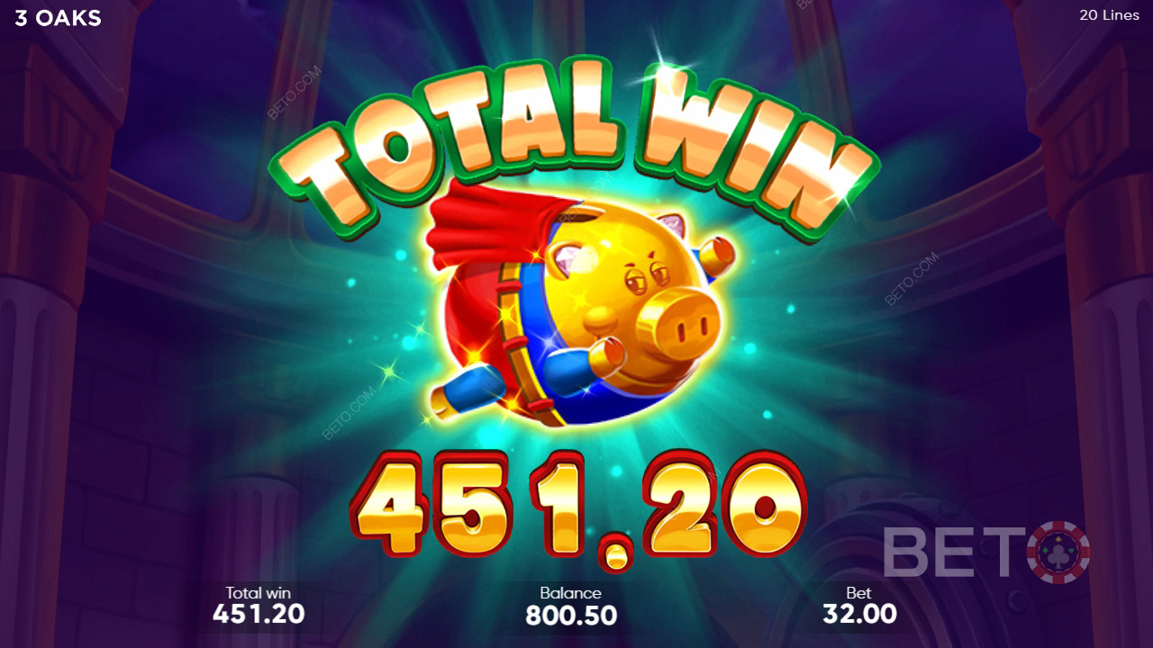 Win 6.750x je inzet in de Super Sticky Piggy Gokkast Online!