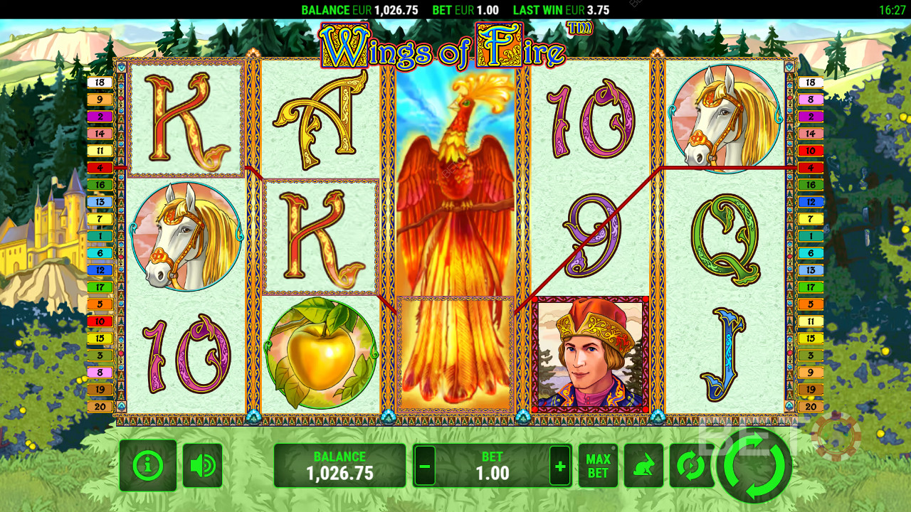 Win 2.000x je inzet in de Wings of Fire gokkast!