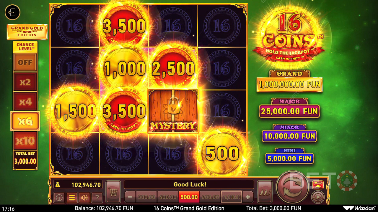 16 Coins Grand Gold Edition Gratis Spelen