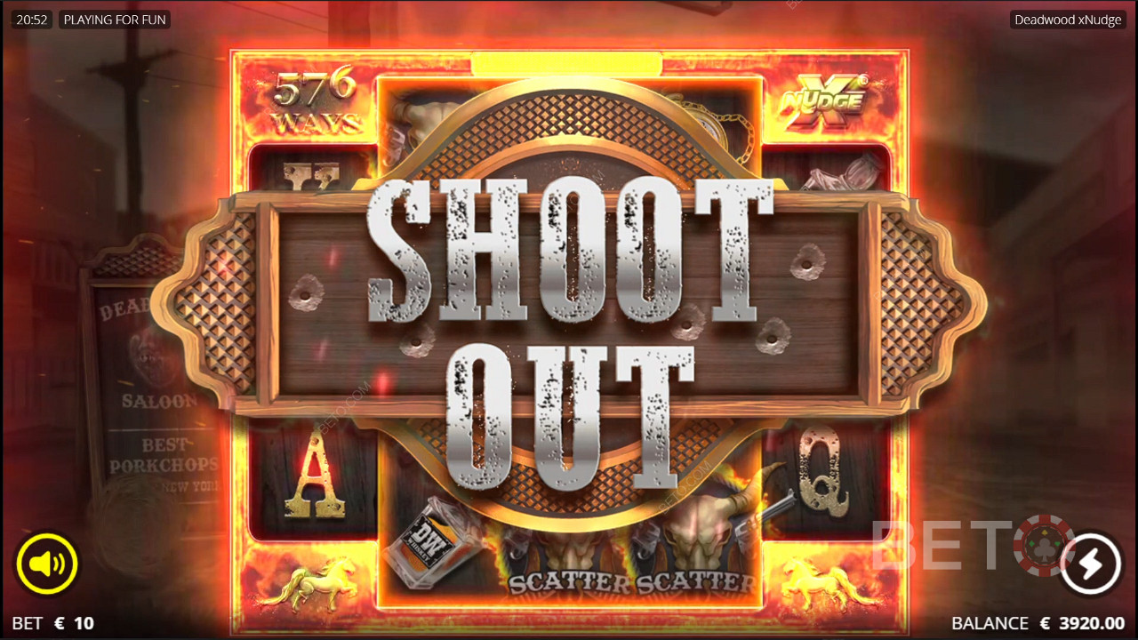 Deadwood Free Spins Bonus spel, Shoot Out