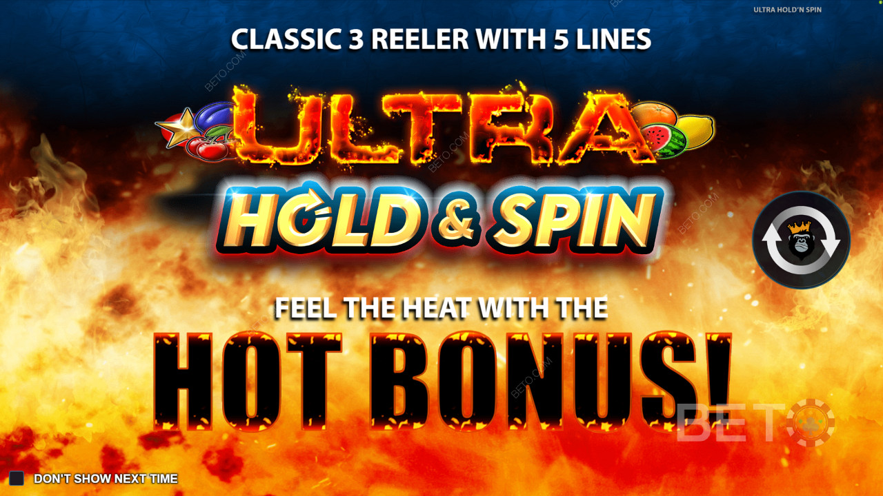 Introscherm van Ultra Hold and Spin