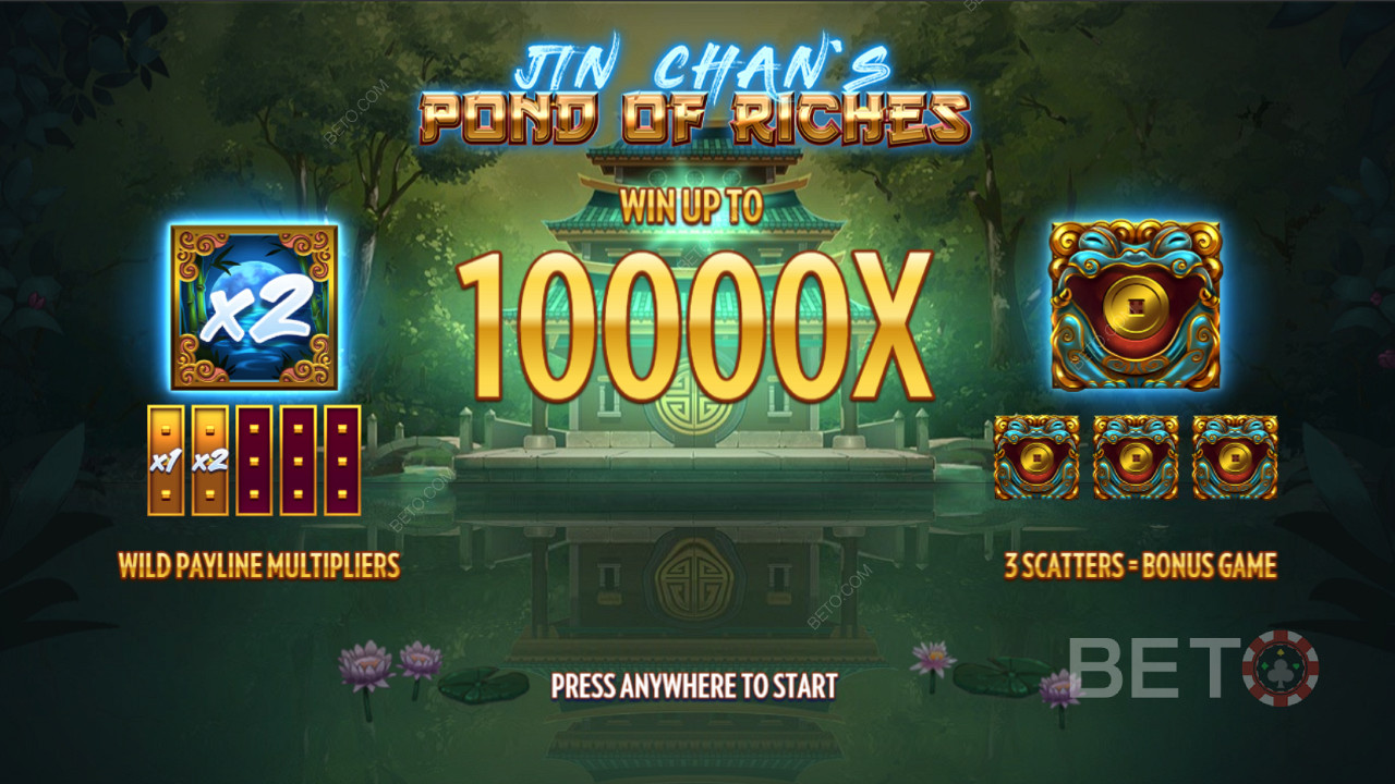 Speel, geholpen door waanzinnige bonusfuncties, voor een kans om tot 10.000x de inzet te winnen