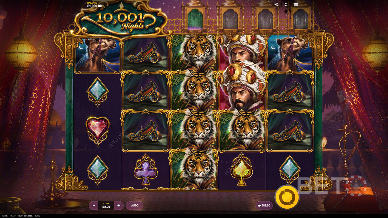 10001 Nights van Red Tiger Gaming - Reis naar de magische Arabische woestijn op zoek naar rijkdom
