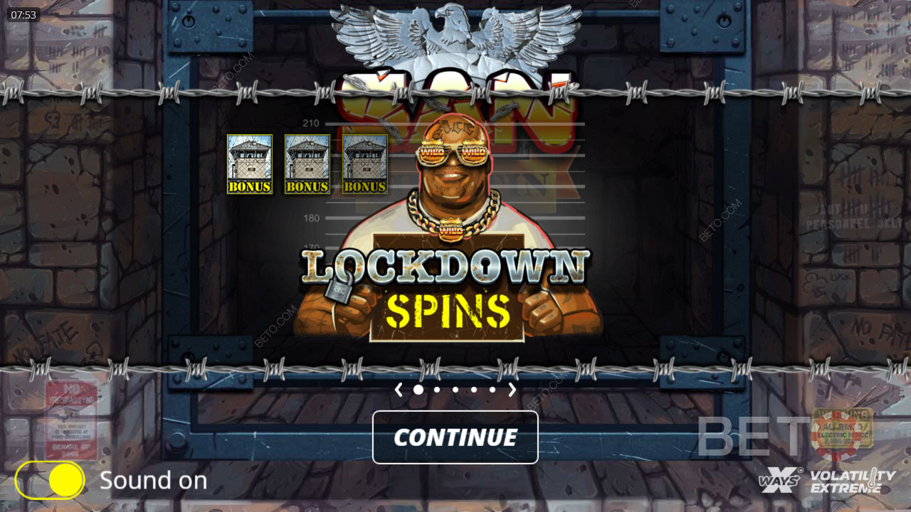 Trigger gratis spins door 3 bonussymbolen te landen in San Quentin xWays slot