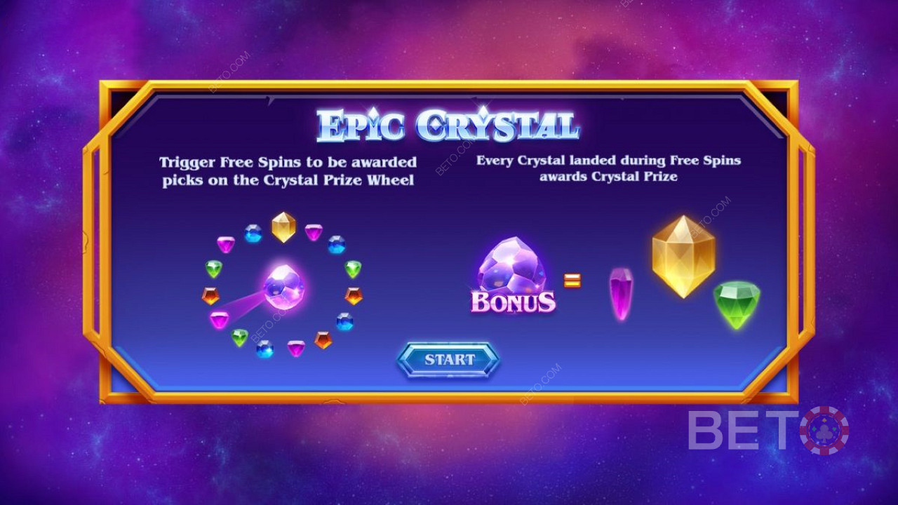 Introscherm van Epic Crystal - Bonus & Free Spins