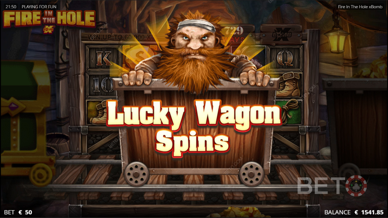 Gratis spins in Fire in the Hole online slot