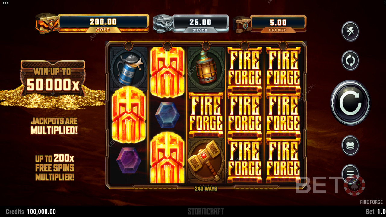 Donkere visuals en thema gevolgd in Fire Forge
