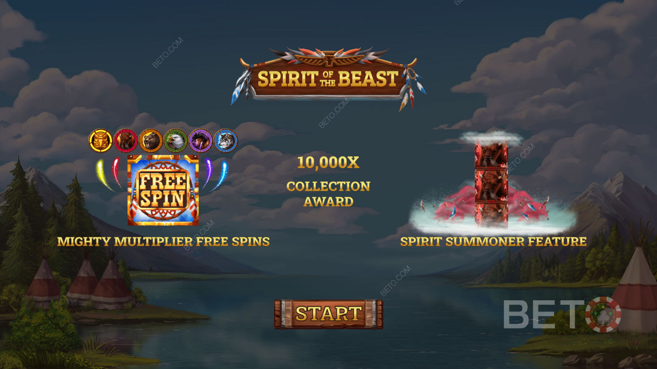 Introscherm van Spirit of the Beast slot