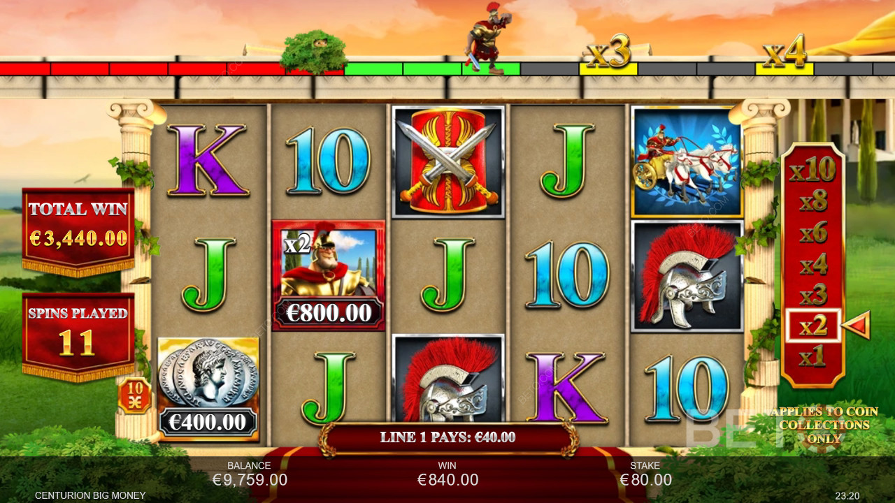 Win 2.500x je inzet in de Centurion Big Money Slot!