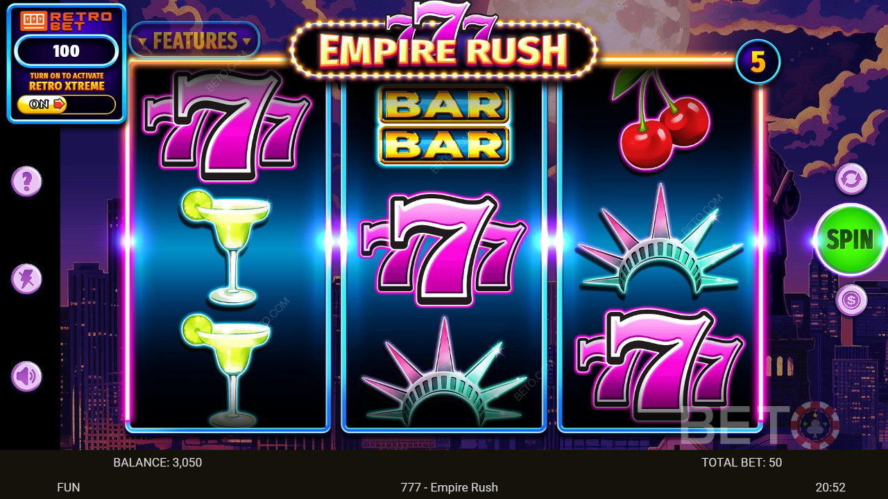 777 Empire Rush Beoordeling door BETO Slots