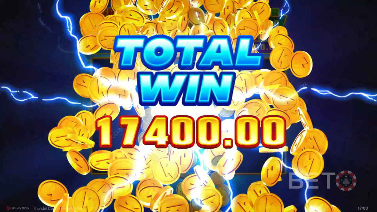 Win 5.150x je inzet in de Thunder Coins Online Gokkast!