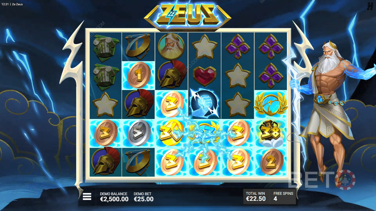Bonusfuncties uitgelegd in Ze Zeus door Hacksaw Gaming