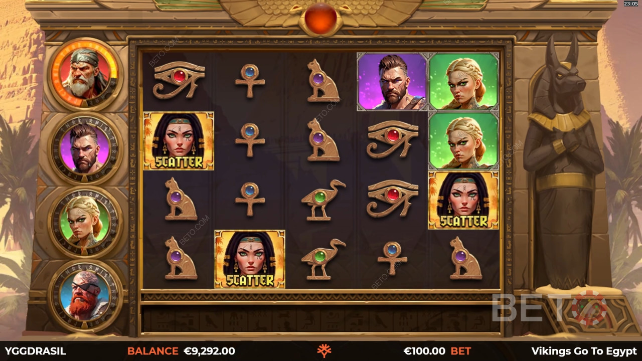 Vikingen gaan naar Egypte Wild Fight Review door BETO Slots