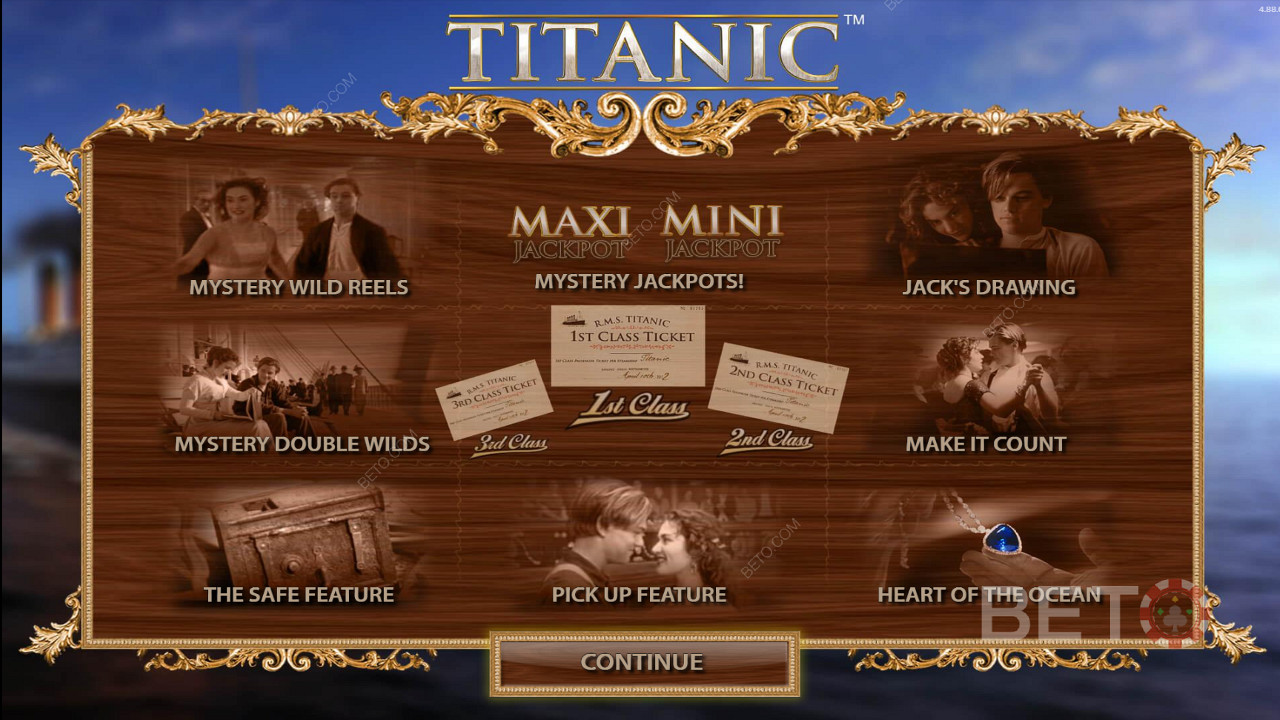 Geniet van talloze functies in de Titanic videoslot