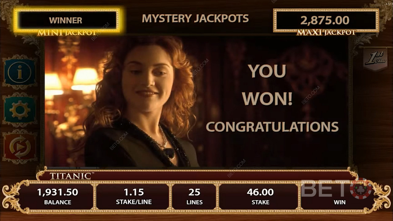 Win meerdere keren je inzet met de Jackpots in de Titanic slot game