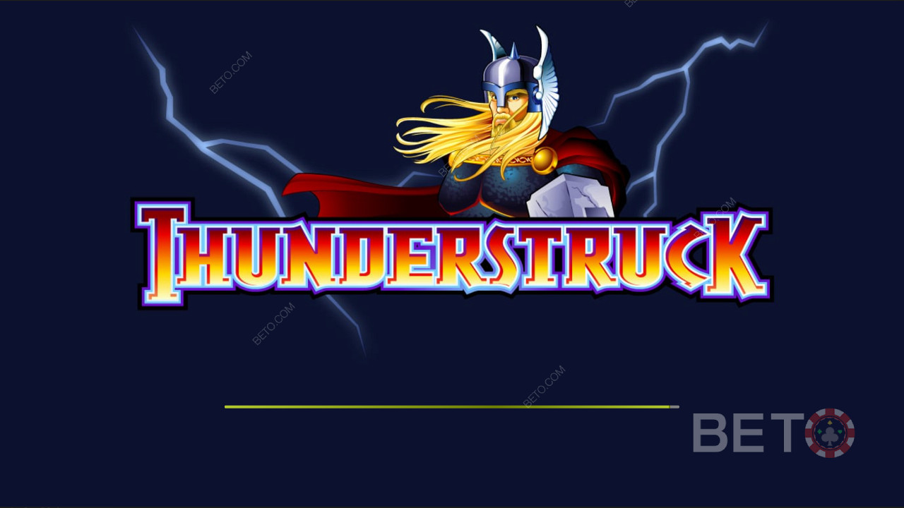 Donker thema introscherm van Thunderstruck