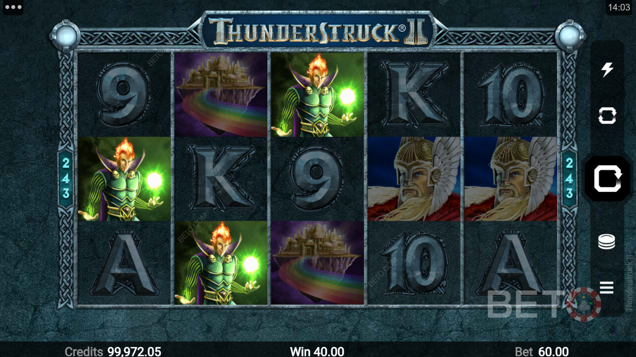 Hoog uitbetalende afbeeldingen symbolen in Thunderstruck II