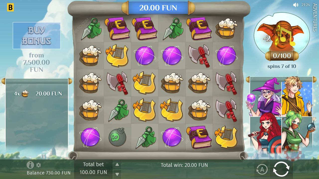 Avonturen Review door BETO Slots