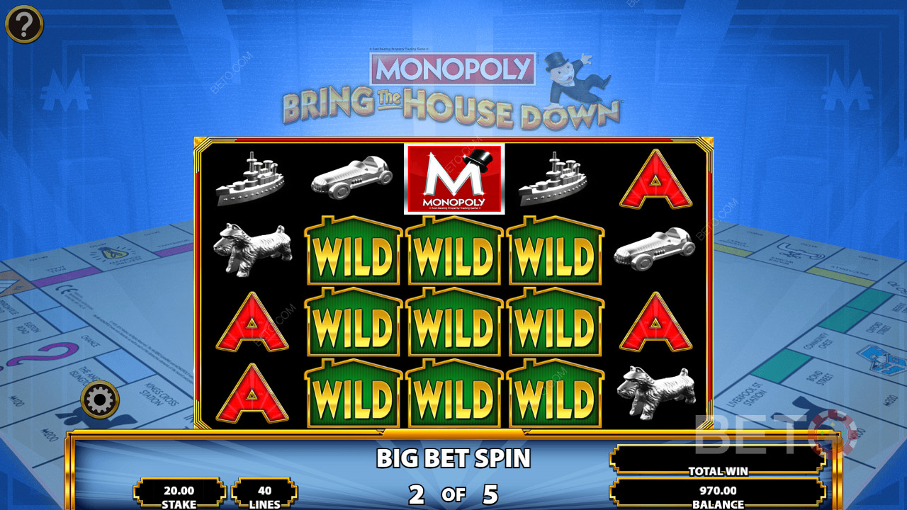 Speciale wilds in Monopoly: Bring the House Down