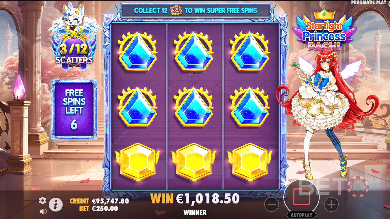 Bonusfuncties uitgelegd in Starlight Princess Pachi door Pragmatic Play