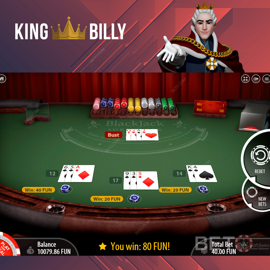 Geniet van populaire tafelspellen op King Billy Casino