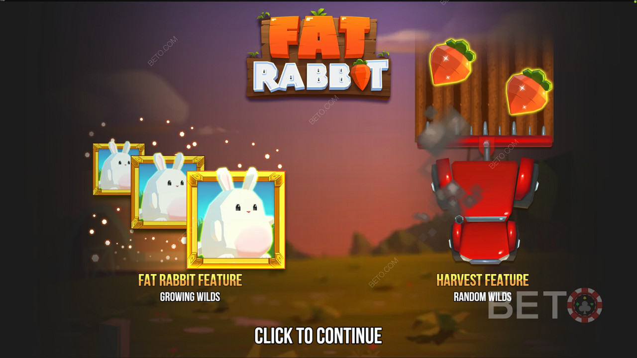 De intro pagina van Fat Rabbit