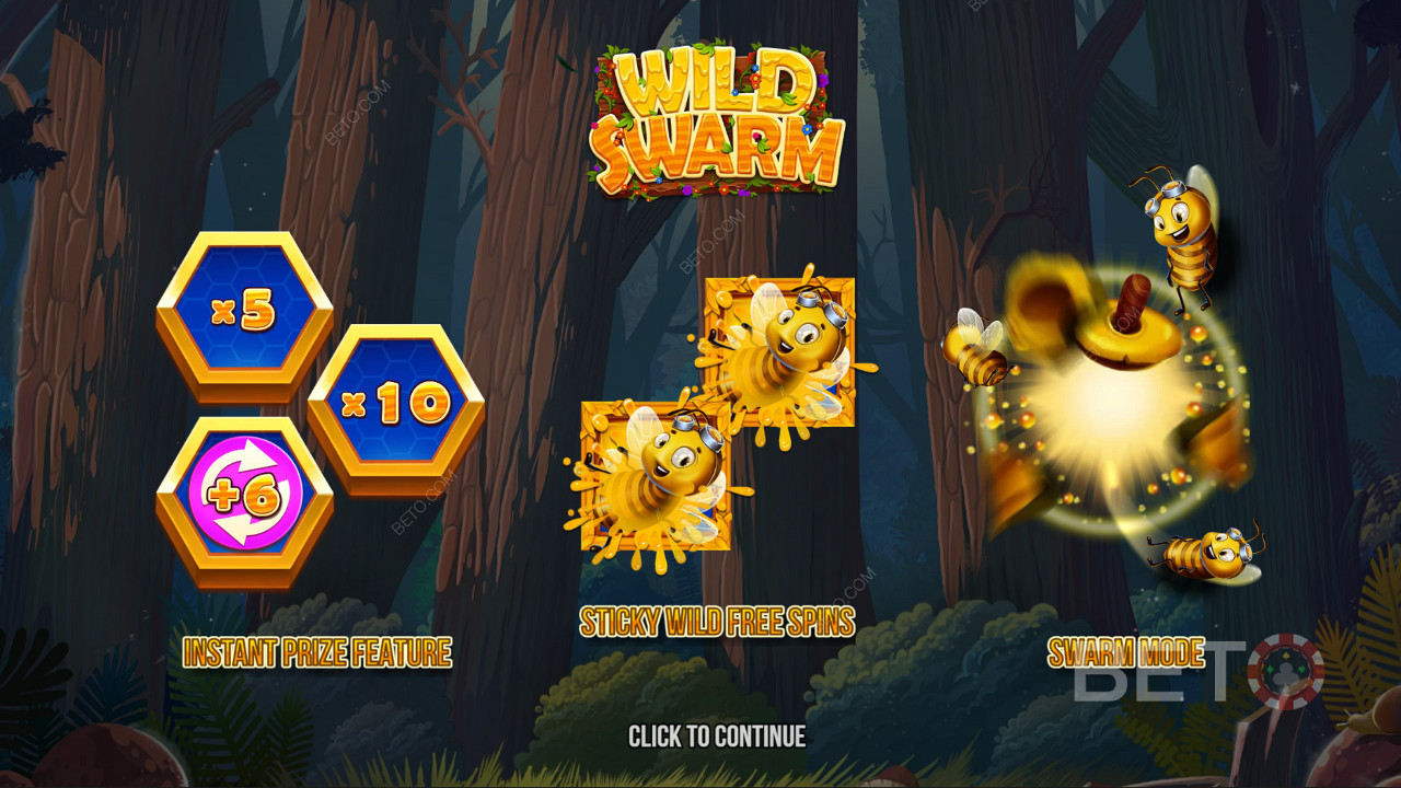 Geniet van krachtige bonusfuncties in Wild Swarm online slot