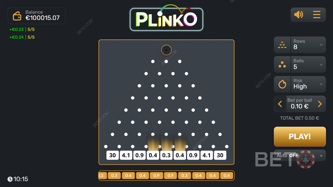 Hoe speel je Plinko van het Gaming Corps?