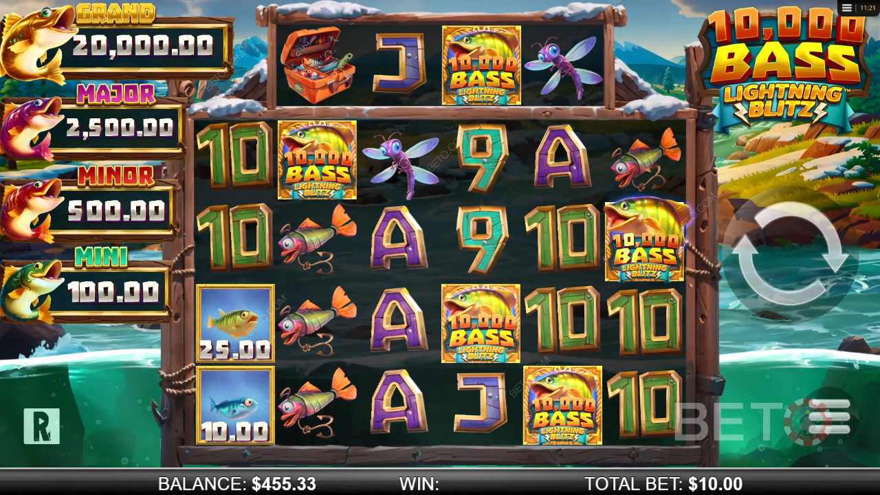 10,000 Big Bass Lightning Blitz Gratis Spelen