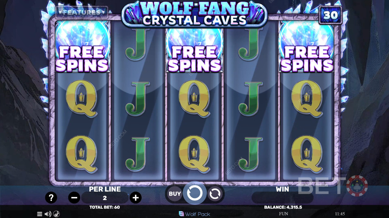 Wolf Fang - Crystal Caves Gratis Spelen