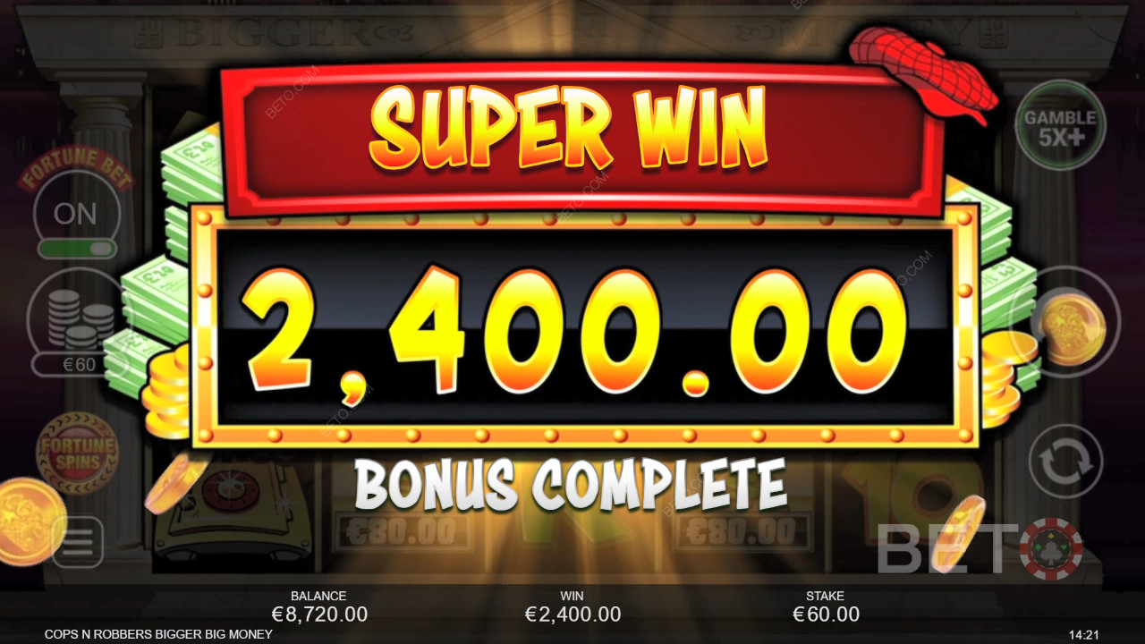 Win 2.083x je inzet in de Cops 
