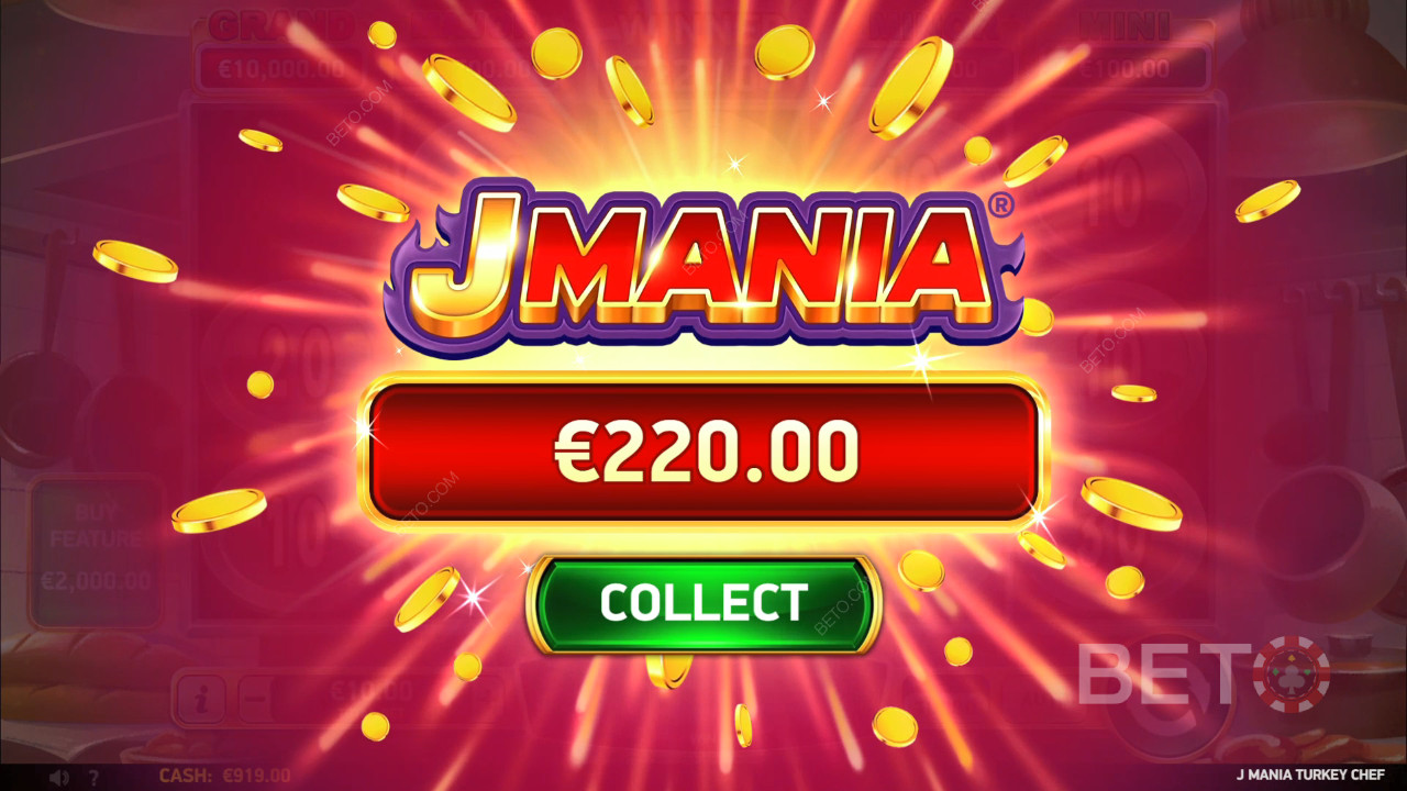 Win 3.910x je inzet in de J Mania Turkey Chef gokkast!