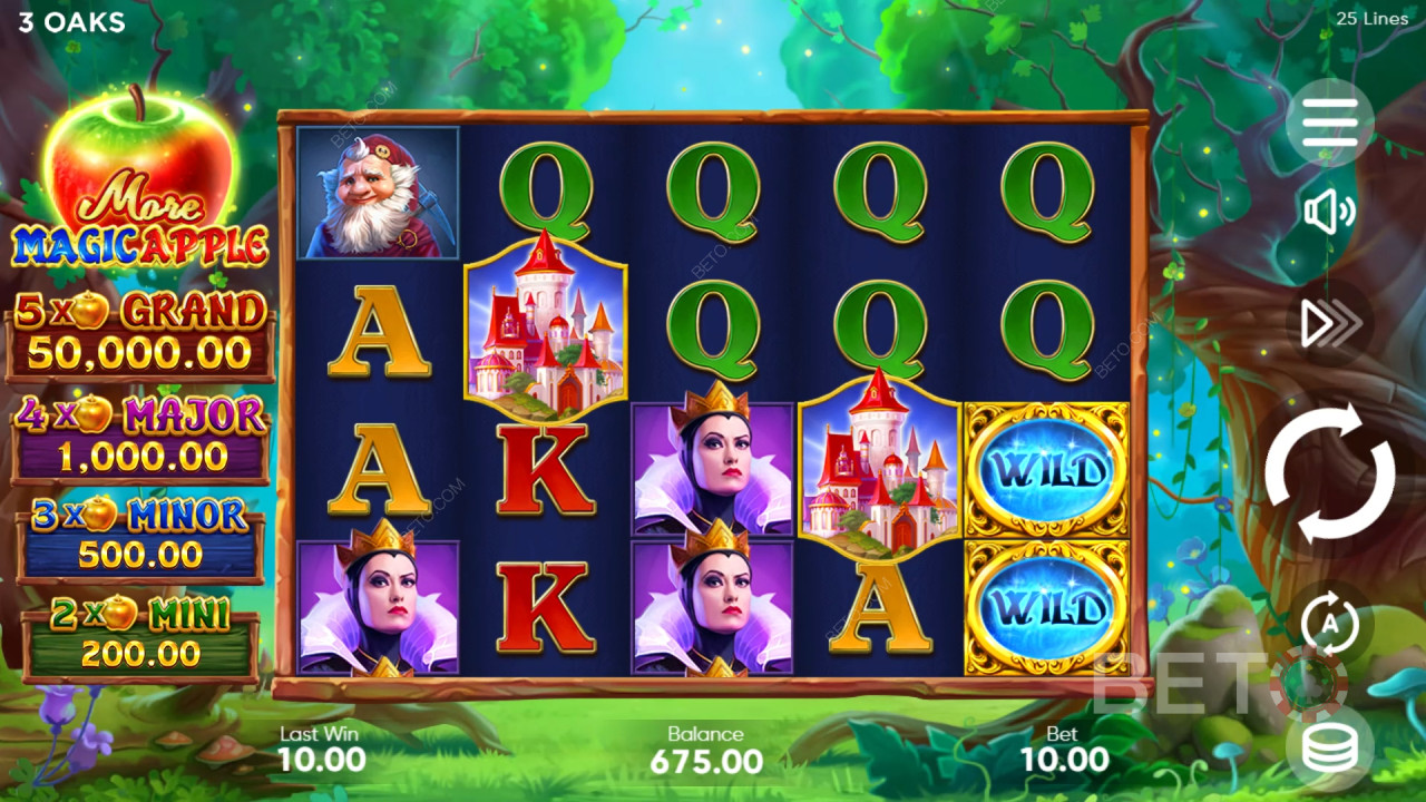 Bonusfuncties uitgelegd in More Magic Apple van 3 Oaks Gaming