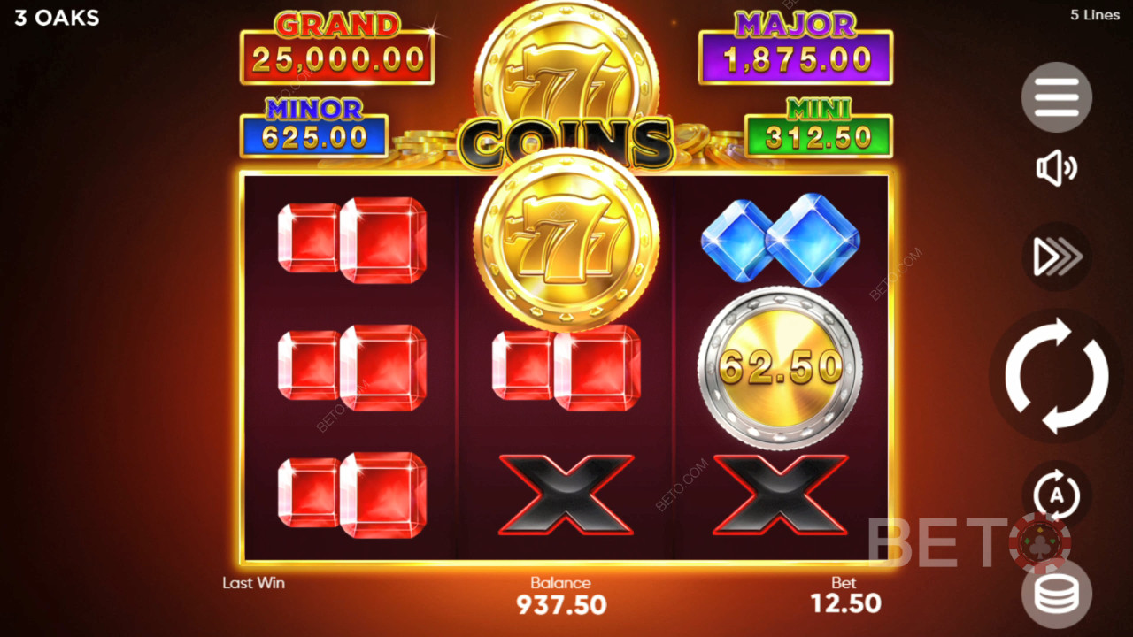 Win 6.000x je inzet in de 777 Coins videoslot!