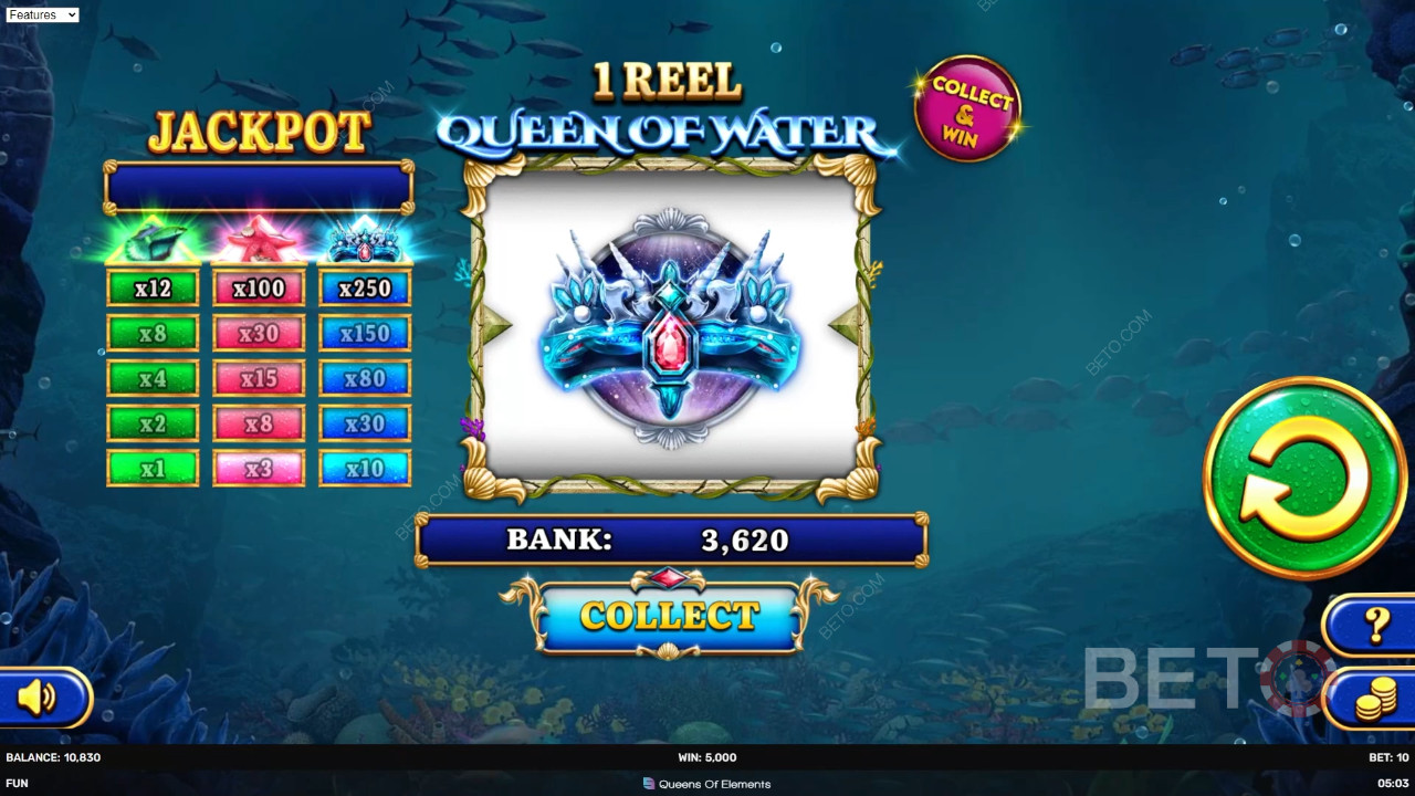 1 Reel Queen of Water Gratis Spelen