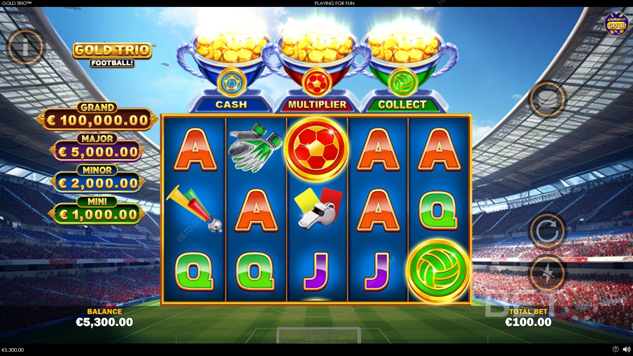 Gouden trio: Voetbal! Review door BETO Slots