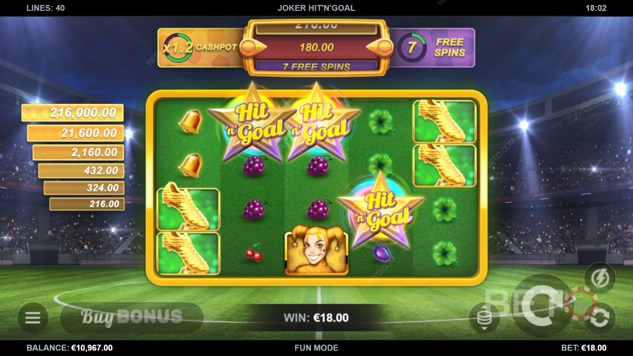 Joker Hit'n'Goal Gratis Spelen