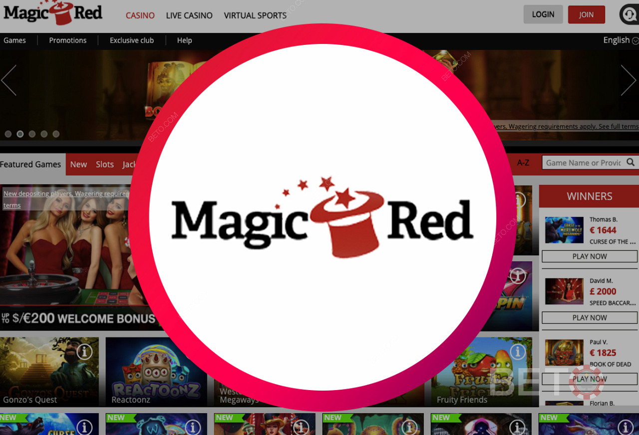 Magic Red online Casino - een gebruiksvriendelijke website