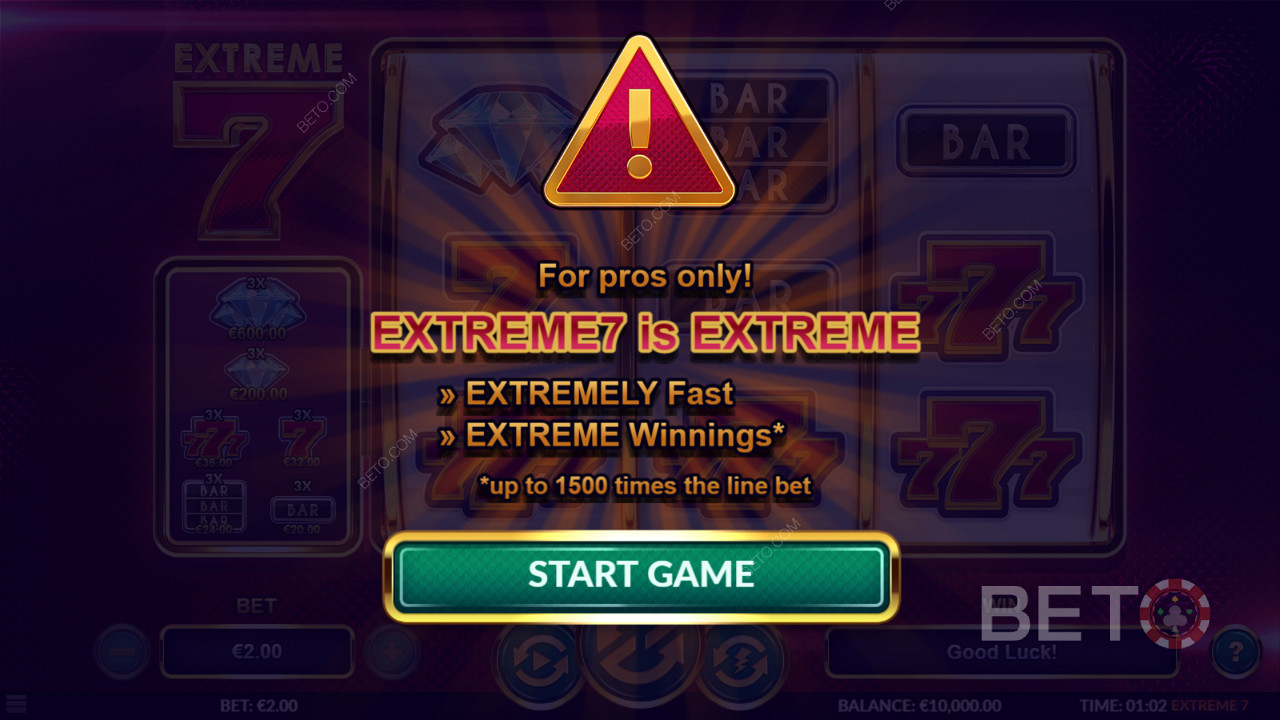 De Disclaimer, "Warning: For Pros Only!" geeft goed weer hoe extreem dit spel is