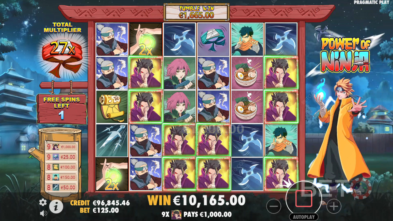 Bonusfuncties uitgelegd in Power of Ninja door Pragmatic Play
