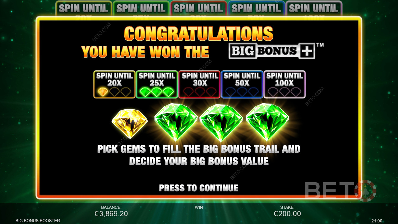 Bonusfuncties uitgelegd in Big Bonus Booster door Inspired Gaming
