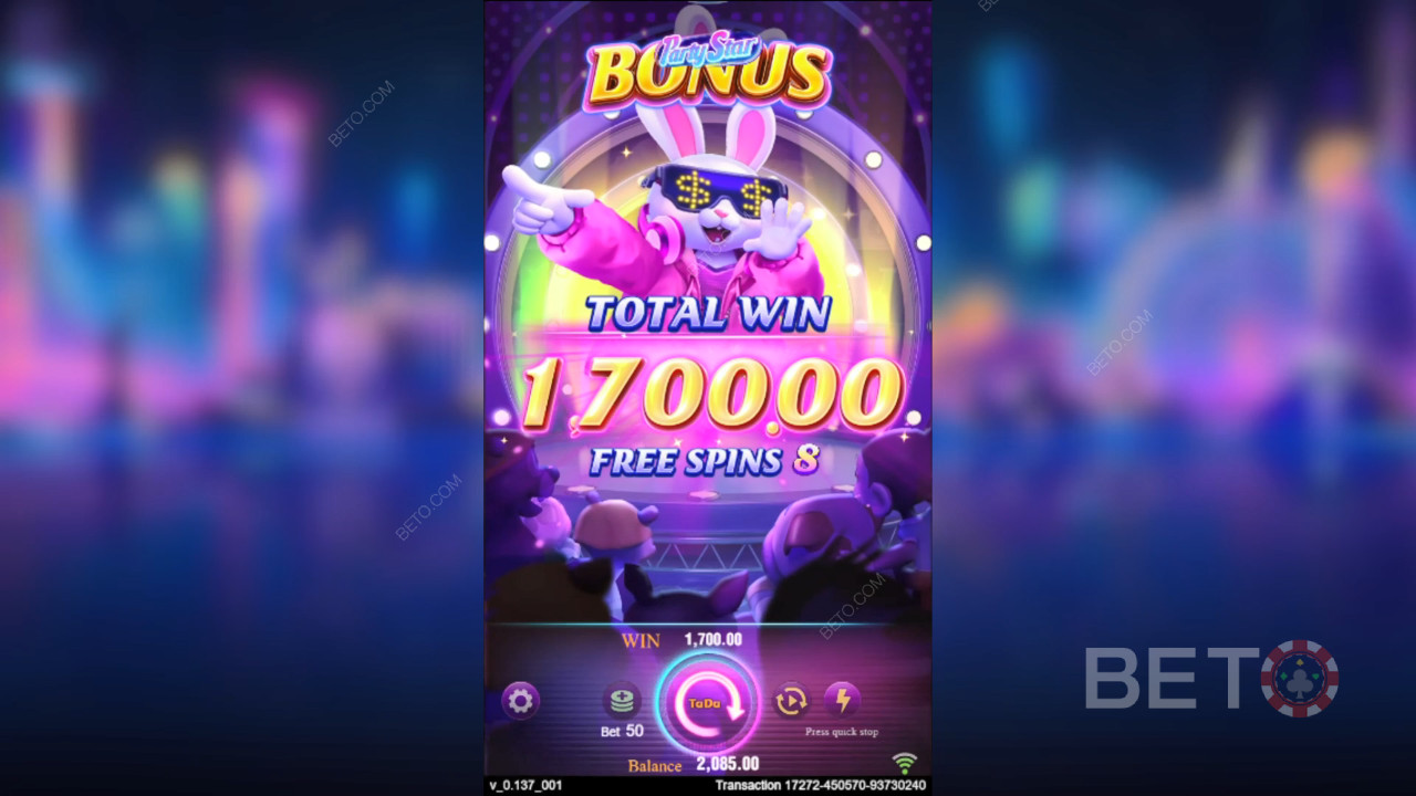Bonusfuncties uitgelegd in Party Star van TaDa Gaming