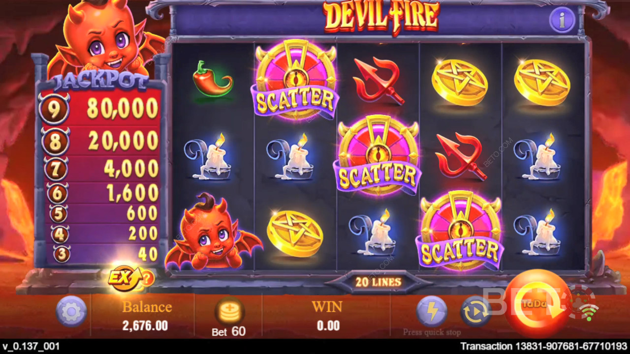 Bonusfuncties uitgelegd in Devil Fire van TaDa Gaming