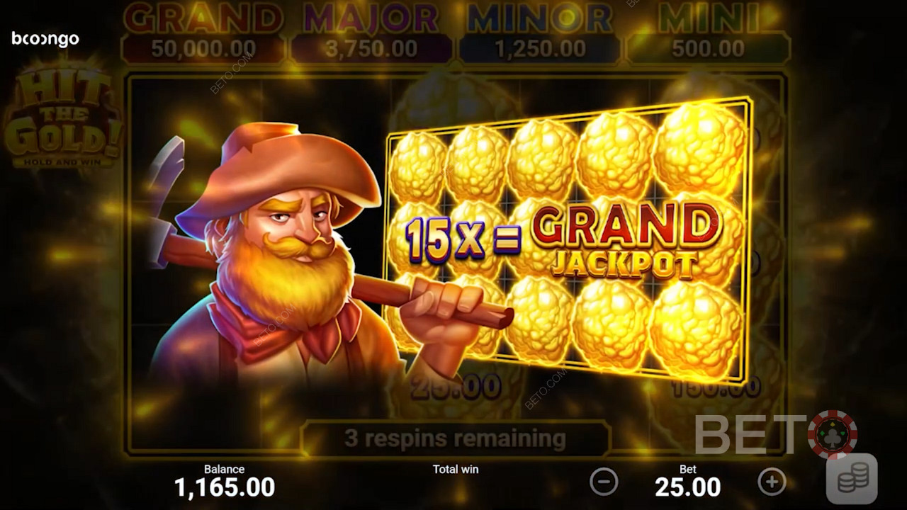 Spelers kunnen 4 verschillende Jackpot prijzen winnen tijdens de Bonus Game ronde