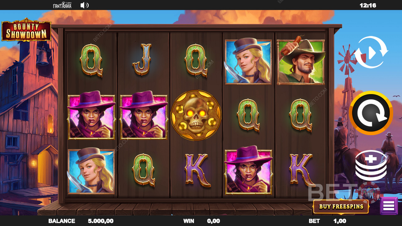 Speel Bounty Showdown en ervaar cowboysymbolen